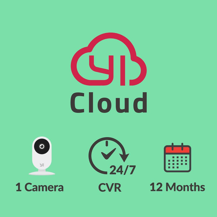 YI Cloud - 1 camera – 24/7 CVR – 12 months